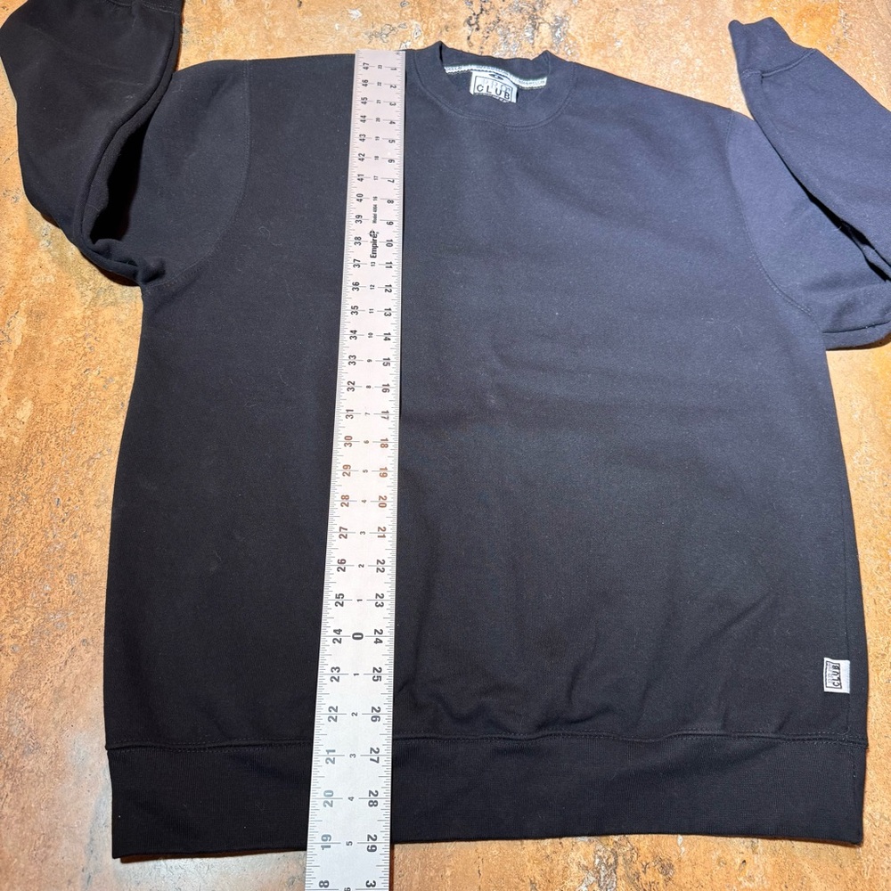 Pro Club Heavy Weight Classic Black Crewneck Sweater Mens M - Picture 4 of 11